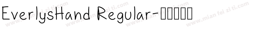 EverlysHand Regular字体转换